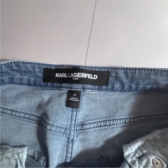 Karl Lagerfeld Women's Blue Wide Flare Jeans - Picture 4 of 4